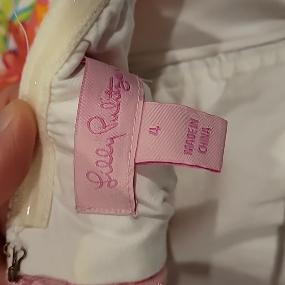 Lilly Pulitzer Ferra Call Me Kitty Cat Dress Size 4 Small Strapless Corset Mini - Picture 12 of 16